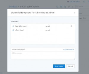 Sharing on Dropbox